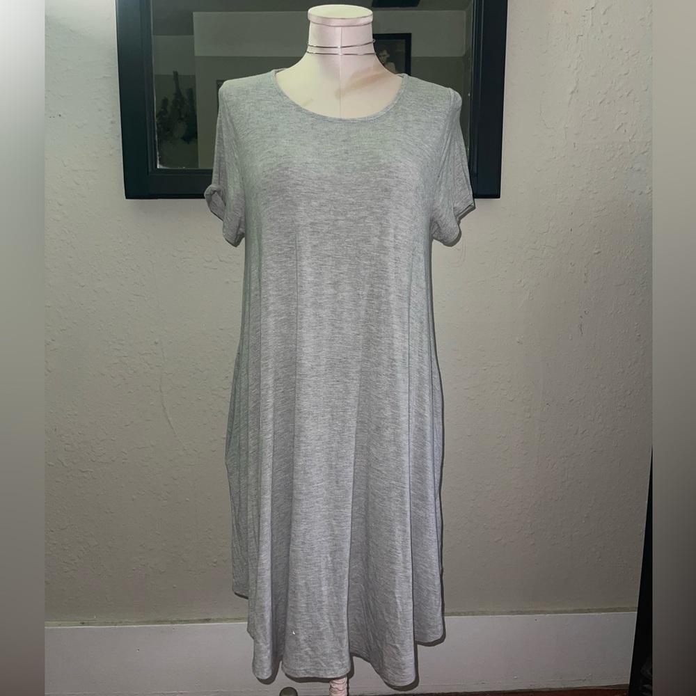 Grey bamboo babydoll dress